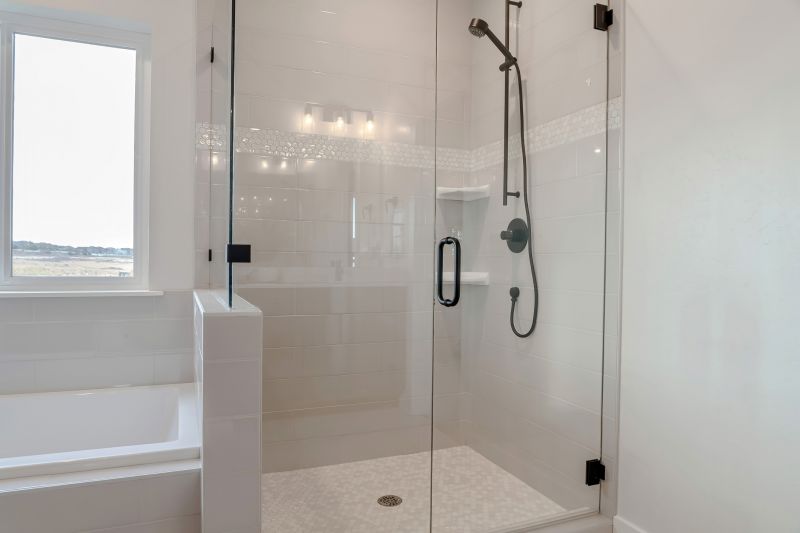 Glass Shower Doors with Minimal Hardware